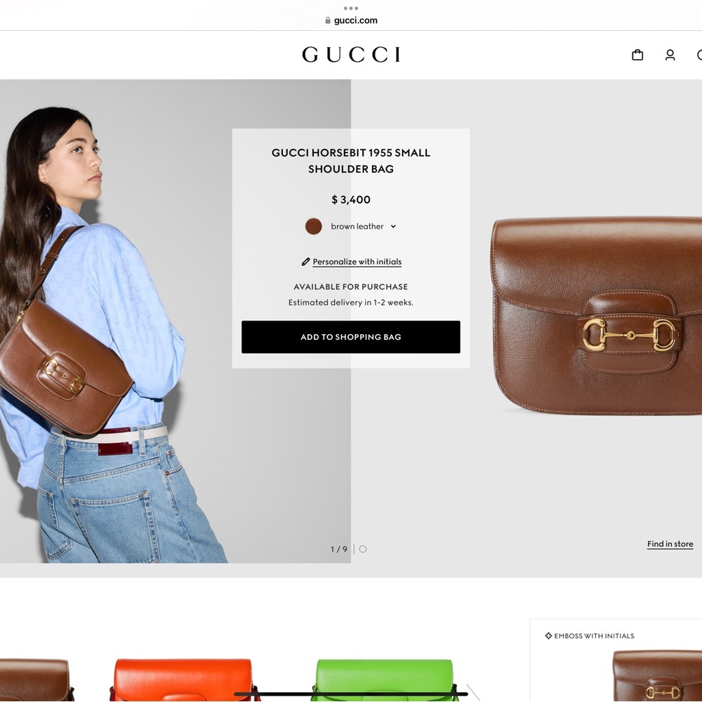 SOLD ON OTHER PLATFORMS - GUCCI HORSEBIT 1955 SHOULDER BAG - Picture 15 of 15